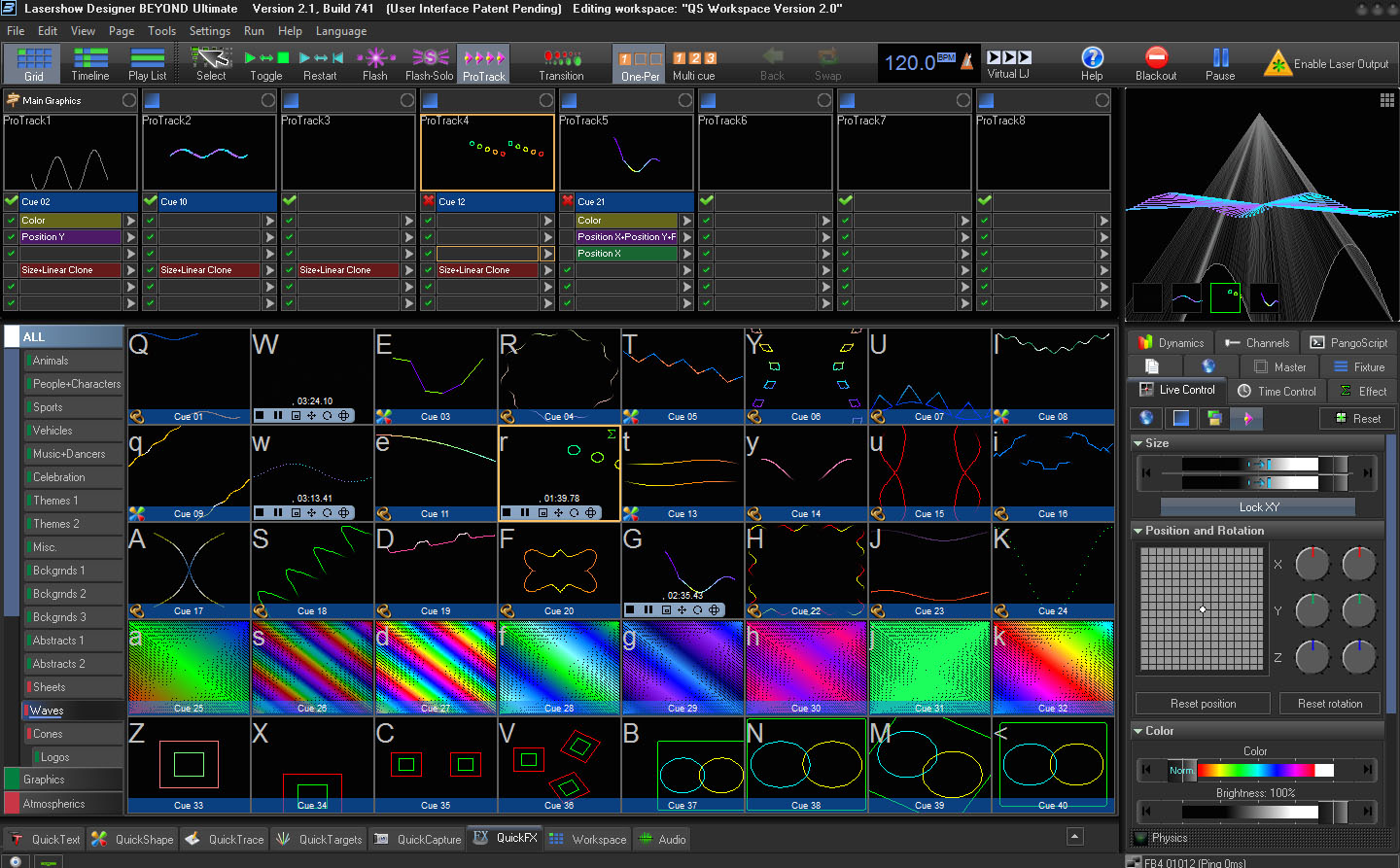 Laserdesigner Pangolin Beyond Lasershowsoftware - powered by GT-TECH LASER